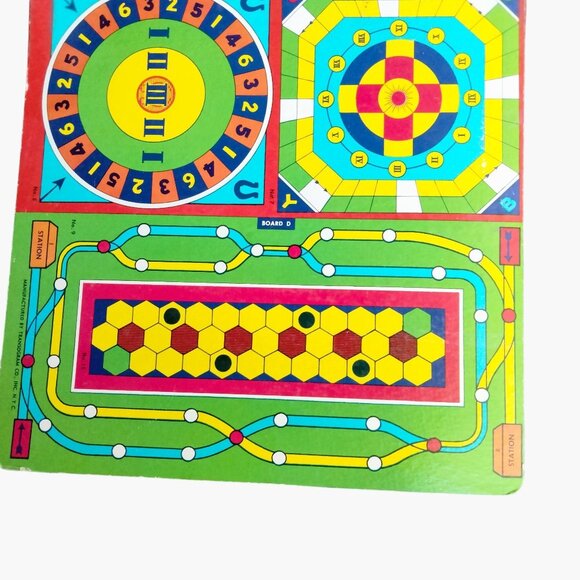 Transogram Pa Chiz Si Game of India Board Card 2 sided Pachisi Vintage 1955 - Picture 3 of 8